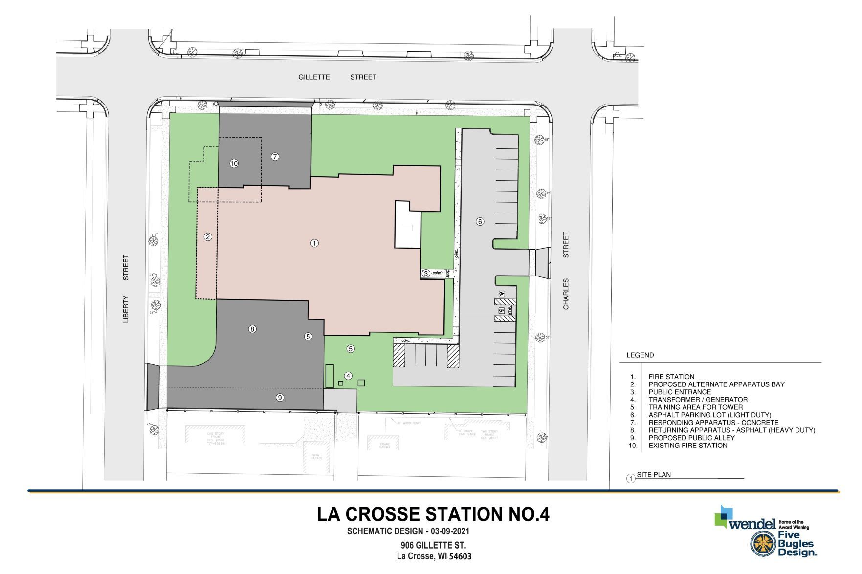 Plans for La Crosse Fire Station No. 4